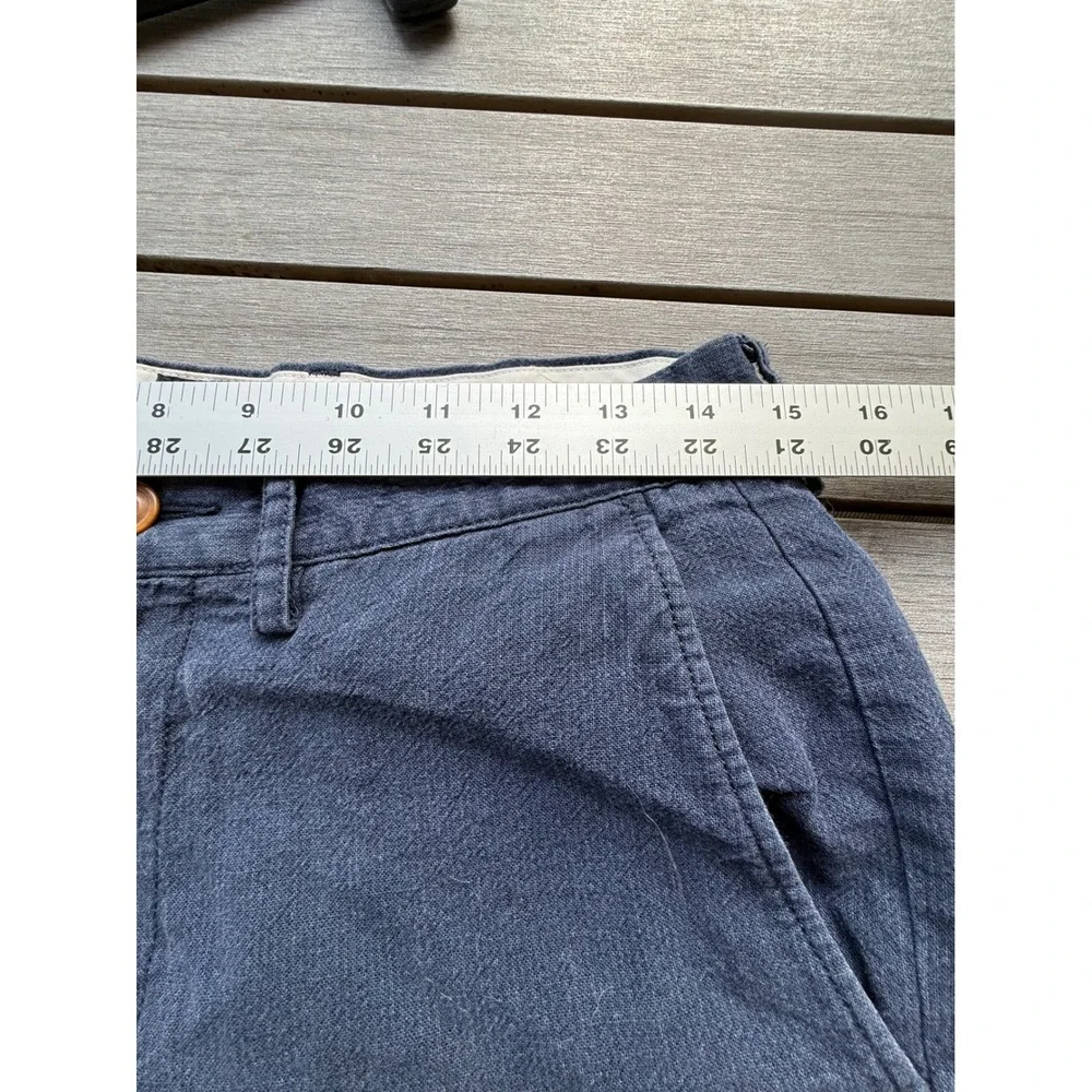 J Crew The Sutton Pants Mens 28x32 Blue Linen Blend Golf Office Preppy Tailored